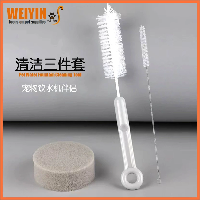 [Tail Print WEIYIN] щетка для чистки Диспенсера для воды для домашних животных трехкомпонентная щетка для насоса для очистки Диспенсера для воды для кошек