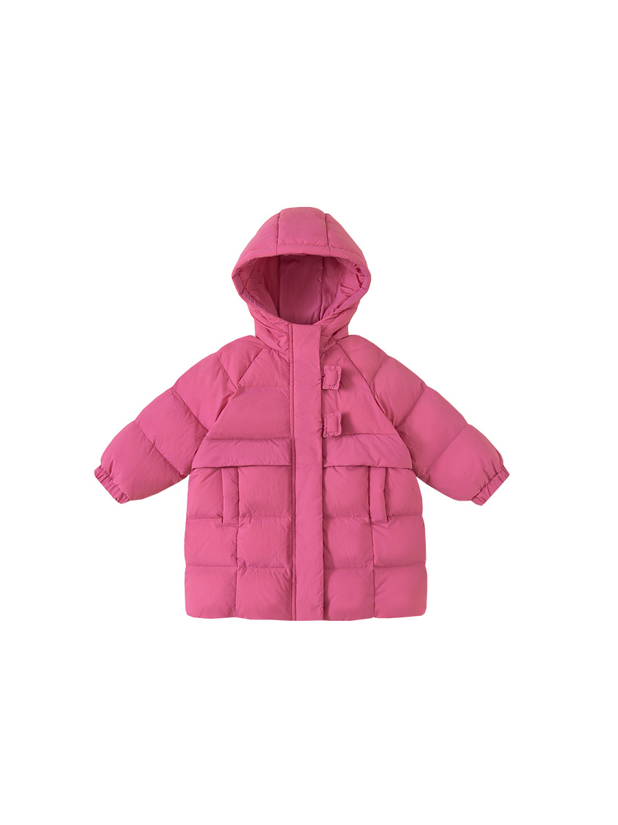 Youbao ropa para niños ropa para niños de invierno rosa rojo chaqueta para niños chaqueta larga para niñas calidez DY23113