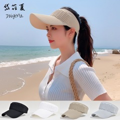 空の帽子の女性の韓国版の春夏の屋外のスポーツのアヒルの舌の帽子のトップなしの学生の太陽の帽子の日よけの日焼け止めの帽子