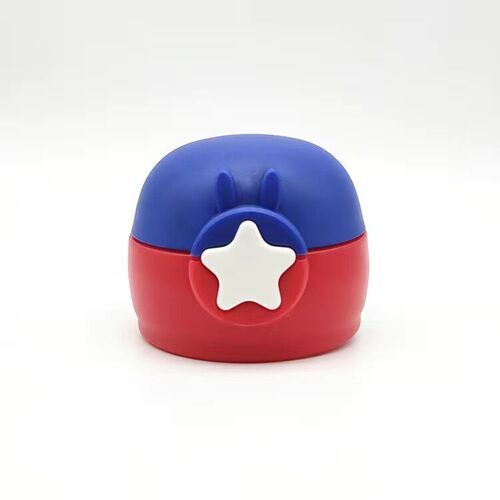 BB4C wholesale new transparent model star children's thermos cup lid straw lid student water cup with straw lid