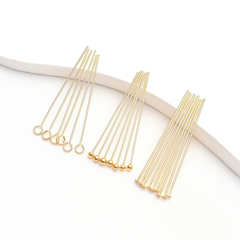 18K Gold-Filled Color-Preserving Nine-Point Needle T-Shaped Needle Ball Needle DIY Handmade Beading Needle Jewelry Accessories Materials Wholesale 18K Gold-Filled Color-Preserving Nine-Point Needle T-Shaped Needle Ball Needle DIY Handmade Beading Needle Jewelry Accessories Materials Wholesale