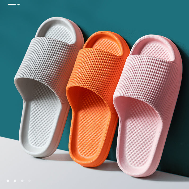Sandals and slippers women's summer thick-soled slippers men's home bathroom bath non-slip sandals for lovers household soft shit feeling Sandals and slippers women's summer thick-soled slippers men's home bathroom bath non-slip sandals for lovers household soft shit feeling