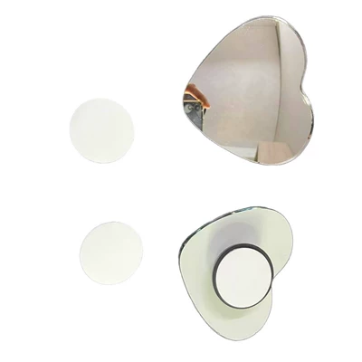 Rearview Mirror Heart-Shaped Edgeless Small Round: Large field of view rear view auxiliary mirror