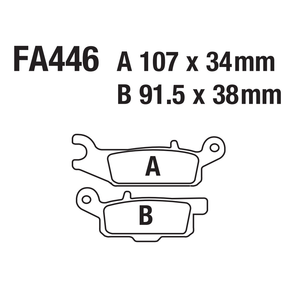 Junta de freno de motocicleta Junta de freno de freno FA446 YAMAHA YFM 550 700