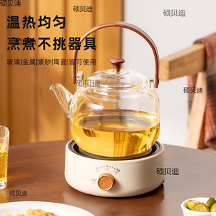 New Flower Tea Pot Electric Stove Multifunctional Electric Heating Water Boiling Tea Stove Mini Small Electric Heating Stove Tea Boiling Set Tea Stove