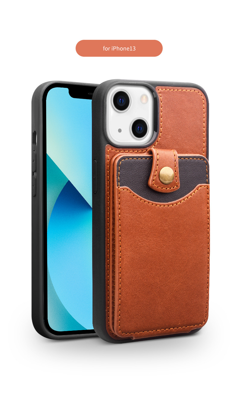 Ốp lưng iPhone 13 Pro Max chống sốc viền dày — Thẻ kinh doanh iphone13 6,1 inch màu đen, Thẻ công sở iphone13 Pro 6,1 inch màu đen, 6.7inch iphone13 Pro max danh thiếp Crazy Horse nâu, 6.1inch Thẻ kinh doanh iphone13 Pro Crazy Horse Brown chi tiết 13