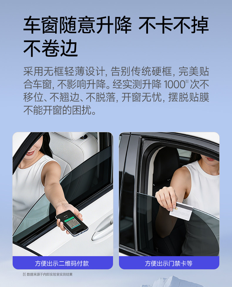 Car Static Cling Sunshade Curtain for Side Windows, Aerospace-Grade Sun Protection, Heat Insulation, and Privacy Curtain for the Car Interior