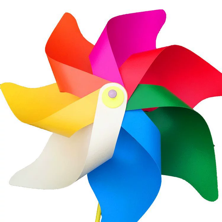 Colorful travel plastic windmill toy for camping