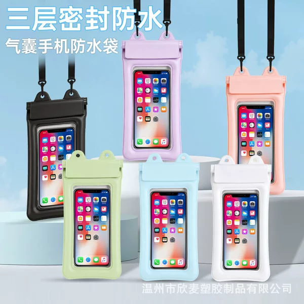 Mobile Phone Waterproof Bag New Model Touch Screen Airbag Waterproof Case for Mobile Phones Beach Outdoor Sports Swimming Waterproof Bag
