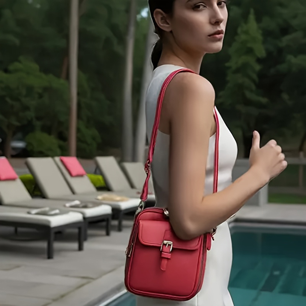 跨境爆品欧美斜挎皮包邮差包休闲单肩斜挎包女士斜挎包方扣小方包