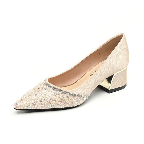  New French Spring High Heel Ankle Boots for Women, Rhinestone Evening Shoes, Plus Size 41-43