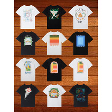 萨布兰卡 Casablanca水洗做旧casablanca短袖美式高街重磅260g纯