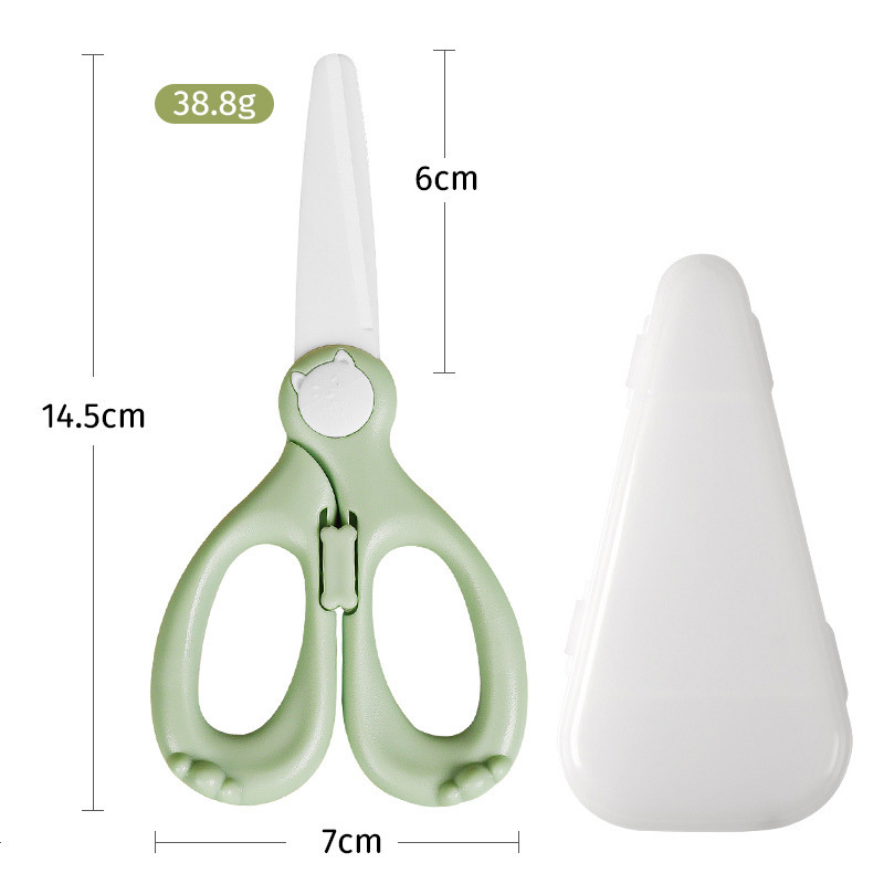 tijeras de cerámica para bebés tijeras de cerámica para bebés tijeras de alimentos portátiles tijeras de carne tijeras de alimentos al por mayor