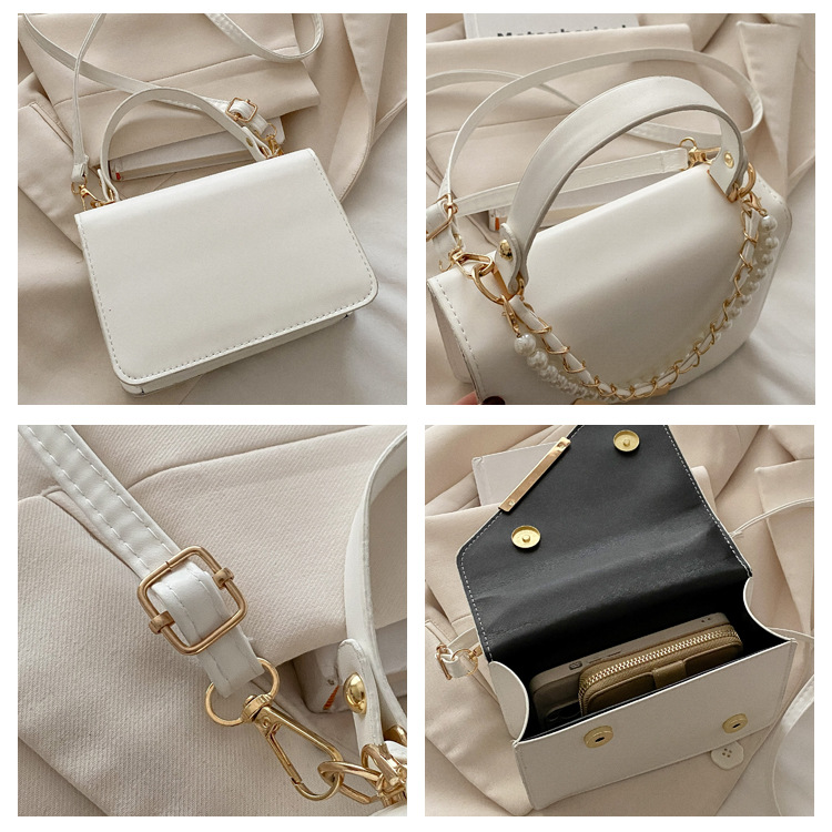 360g Weight Magnetic Buckle Closure Type Single Shoulder Strap Strap Type Shoulder Bag Bags Type Casual, Daily Occasion Pu Leather Material Solid Color Pattern All Seasons Season Women's Gender Elegant, Streetwear Style Square Shape Women's Pu Leather Solid Color Elegant Streetwear Square Magnetic Buckle Shoulder Bag 无