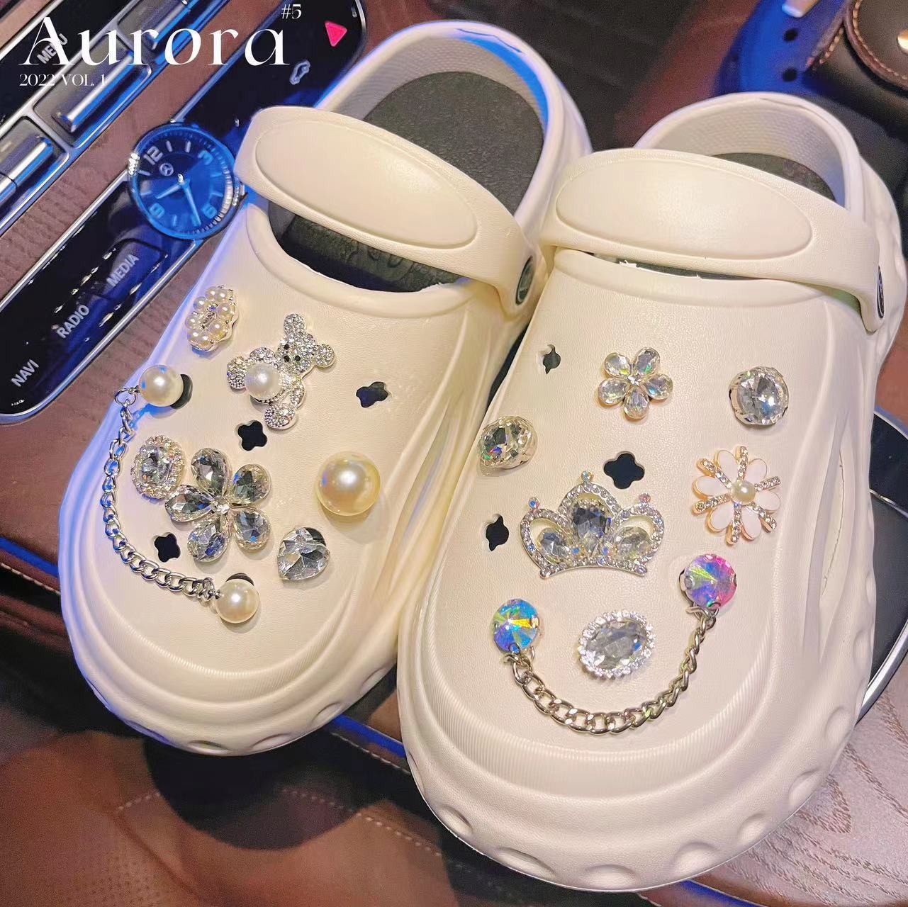 꽃 하트 신발 버클 [스틱 좋은 바닥 버클 배달] 은 신발을 포함하지 않습니다