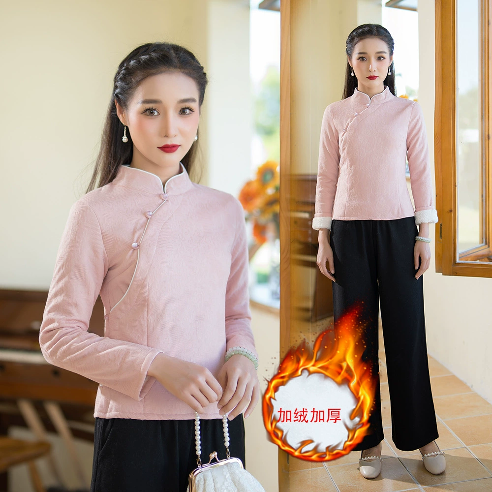 9105 Женская униформа для работы, осень-зима, в китайском стиле, из красивого хлопка и льна, комплект униформы для техников по традиционной китайской медицине (моксибустия и обработка ног), в художественном ретро-стиле.