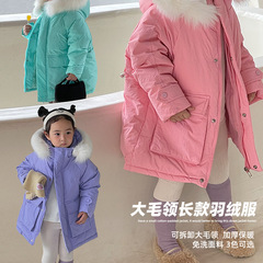 Winter and Autumn Children's Down Jacket, Long Length, Thick, Large Plume, White Duck Down, Children's Down Jacket, Winter Coat, Outerwear