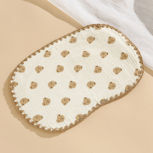 Infant Anti-Spitting-Up Cloud Pillow Class A Newborn Sweat Absorbent Pillow Baby Gauze Flat Pillow Burp Cloth One Piece Dropshipping