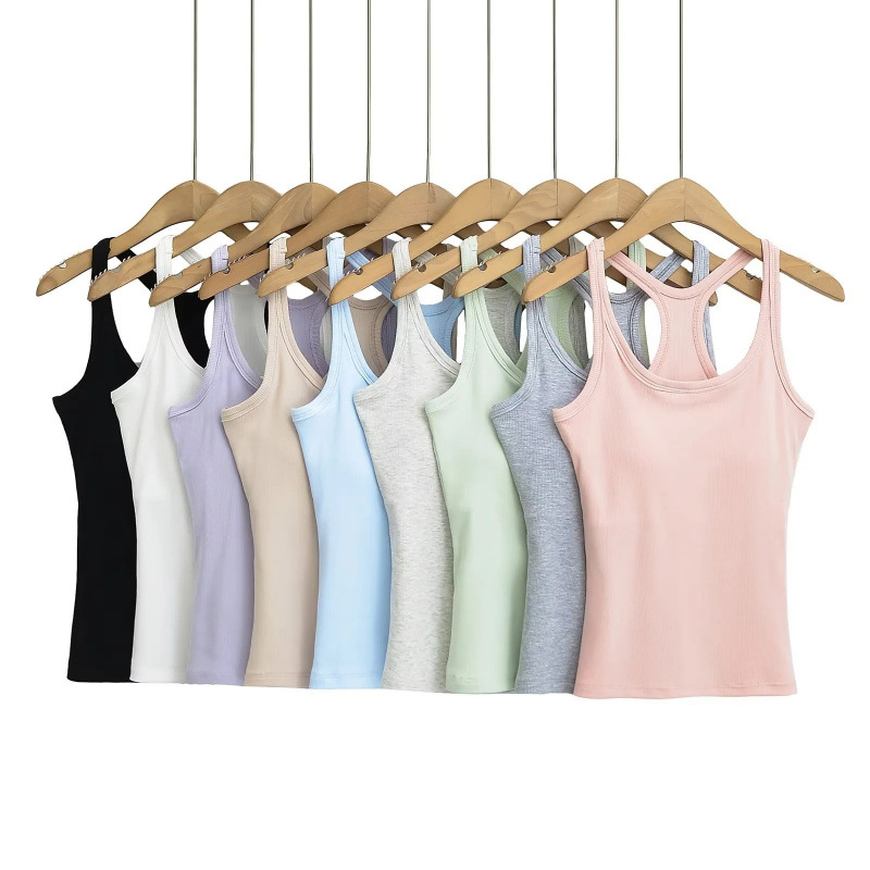 lulu罩杯一體式自帶胸墊運動工字背心辣妹運動健身大彈力吊帶上衣