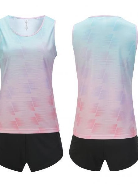 Nuevo traje de pista y campo de deportes traje de prueba de obstáculos traje de entrenamiento de chicas maratón 8318