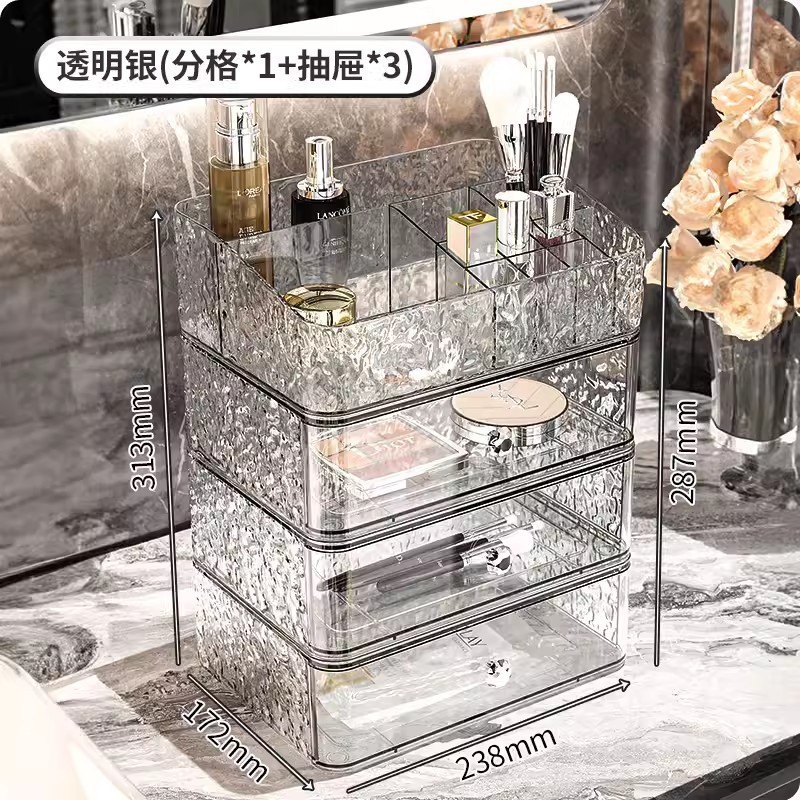化粧品収納ボックス防塵透明デスクトップドレッシングテーブル口紅スキンケア製品収納ラック|undefined