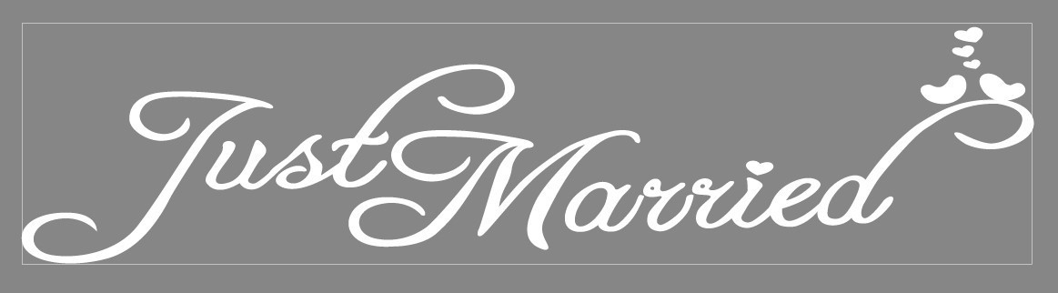 El Comercio exterior Jus tmasied boda coche pegatinas ventana trasera pegatinas coche decoración pegatinas personalizable LOGO