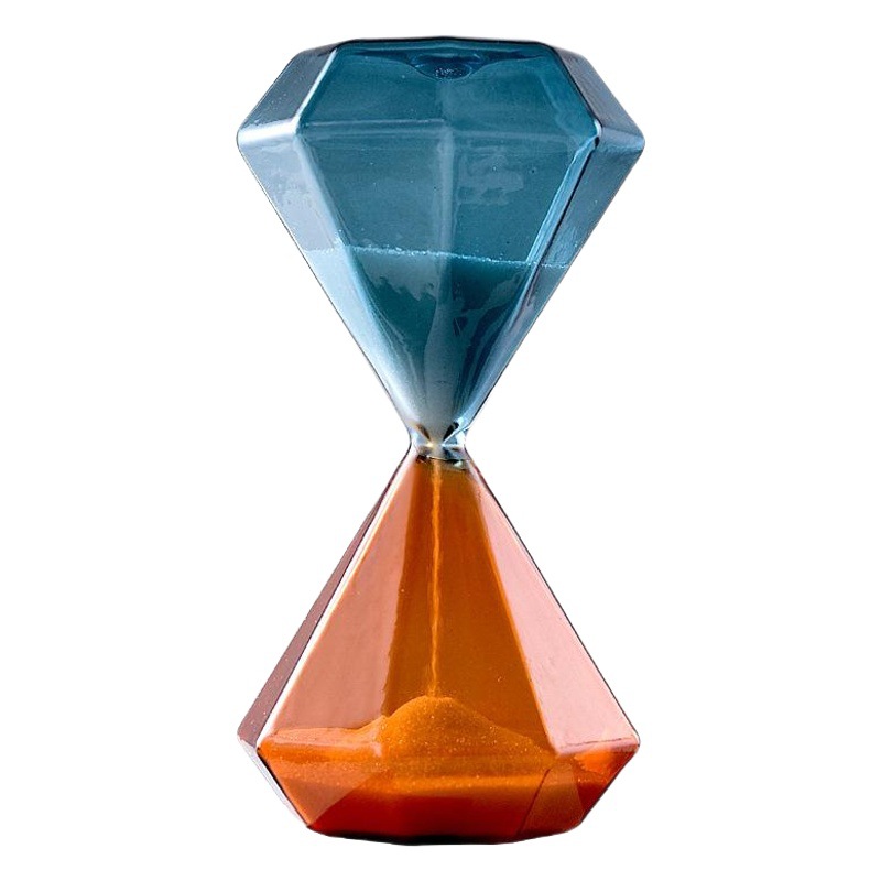 Nordic hogar reloj de arena de vidrio de color temporizador de dos colores creativo regalo de la decoración de la temporada de graduación regalo del Día de San Valentín