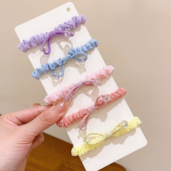 New Candy Color Small Bow Hair Tie Korean Style High Elastic Hairband That Does Not Hurt Hair Rubber Band for Women to Tie Hair Accessory Wholesale