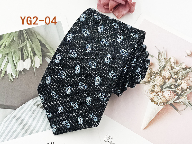 Corbata informal de negocios para hombre, en stock de fábrica, estilo nuevo atado a mano, diseño paisley, jacquard de poliéster y seda, 8 cm