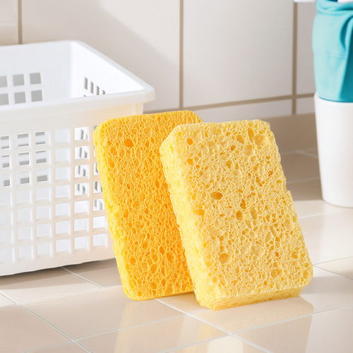 Wood pulp cotton dishwashing brush household kitchen magic sponge wipe scouring pad thickened non-stick oil dishwashing towel absorbent sponge