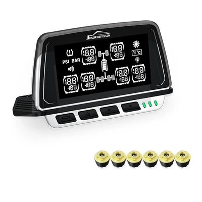 Tire pressure monitoring system Monitor with Large Screen Display, 6-Wheel - 6-wheels-external-0-15bar