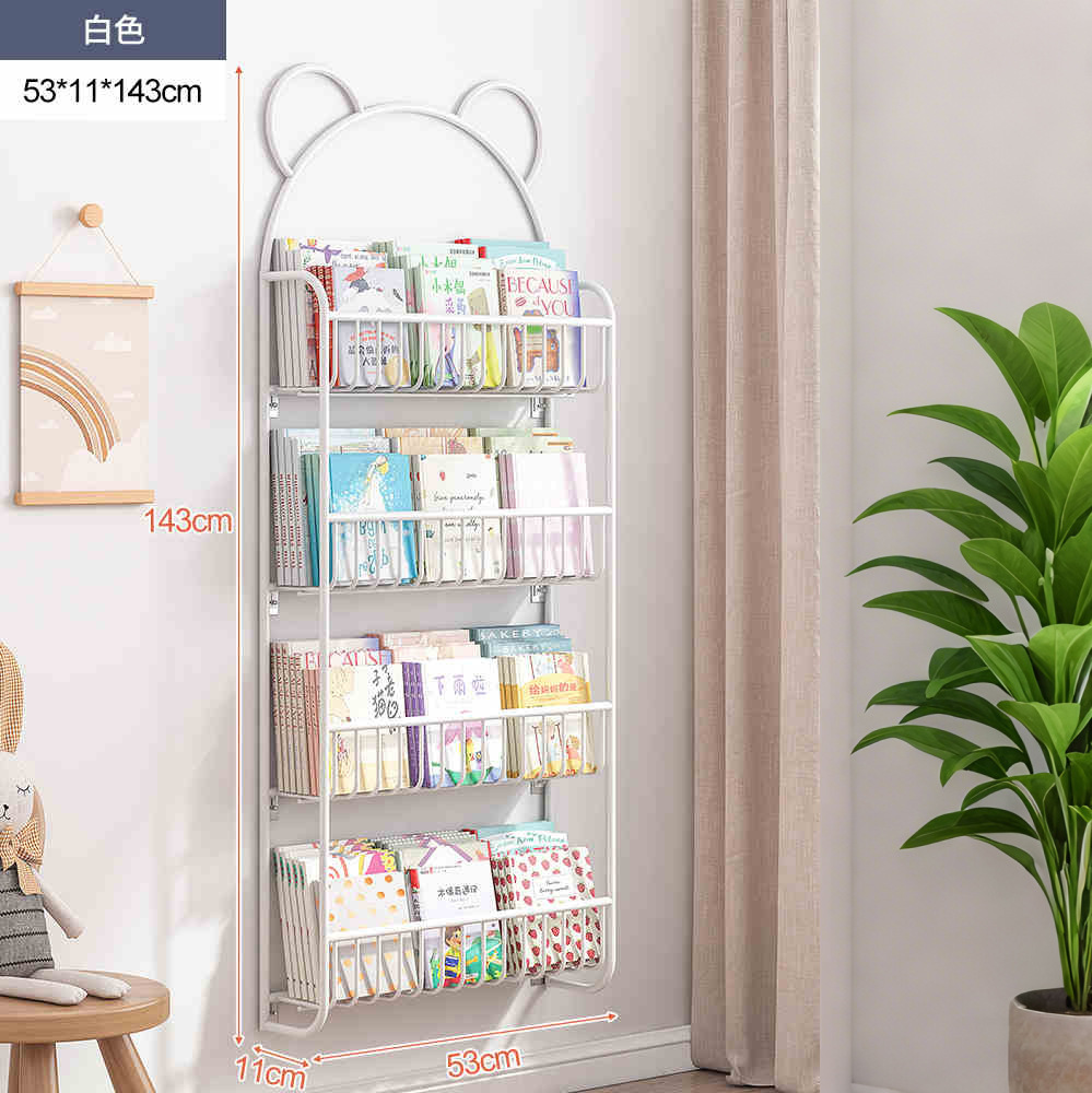 Estante detrás de la puerta Estantería ultrafina de hierro forjado de piso a techo para niños con espacio de pared simple y extremadamente estrecho Gabinete de almacenamiento doméstico montado en la pared