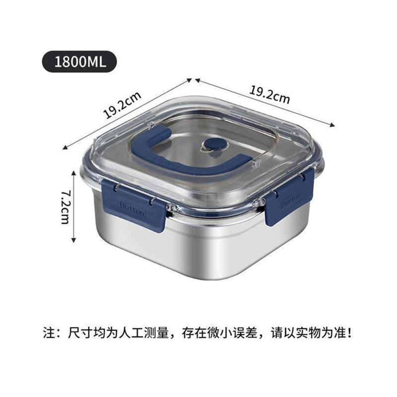 Caja de acero inoxidable 304 cocina doméstica con cubierta caja de almacenamiento refrigerador de grado alimenticio almacenamiento de carne congelada congelada refrigeración