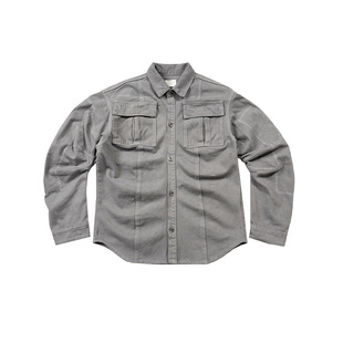 vintage Niche Trendy Brand American Style Design Sense Kanye Pleated Profile Washed Loose Denim Jacket Shirt for Men