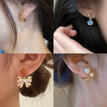 耳环2010年新款潮韩国气质网红秋冬季高级感长短款耳钉耳饰女