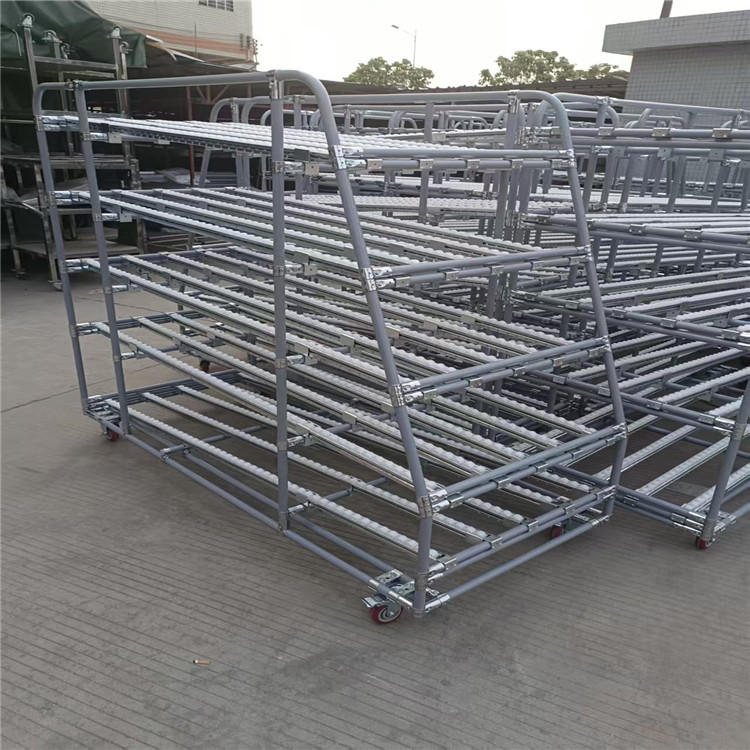 线棒流利条货架 可移动式先进先出仓库车间加工定制精益管货架