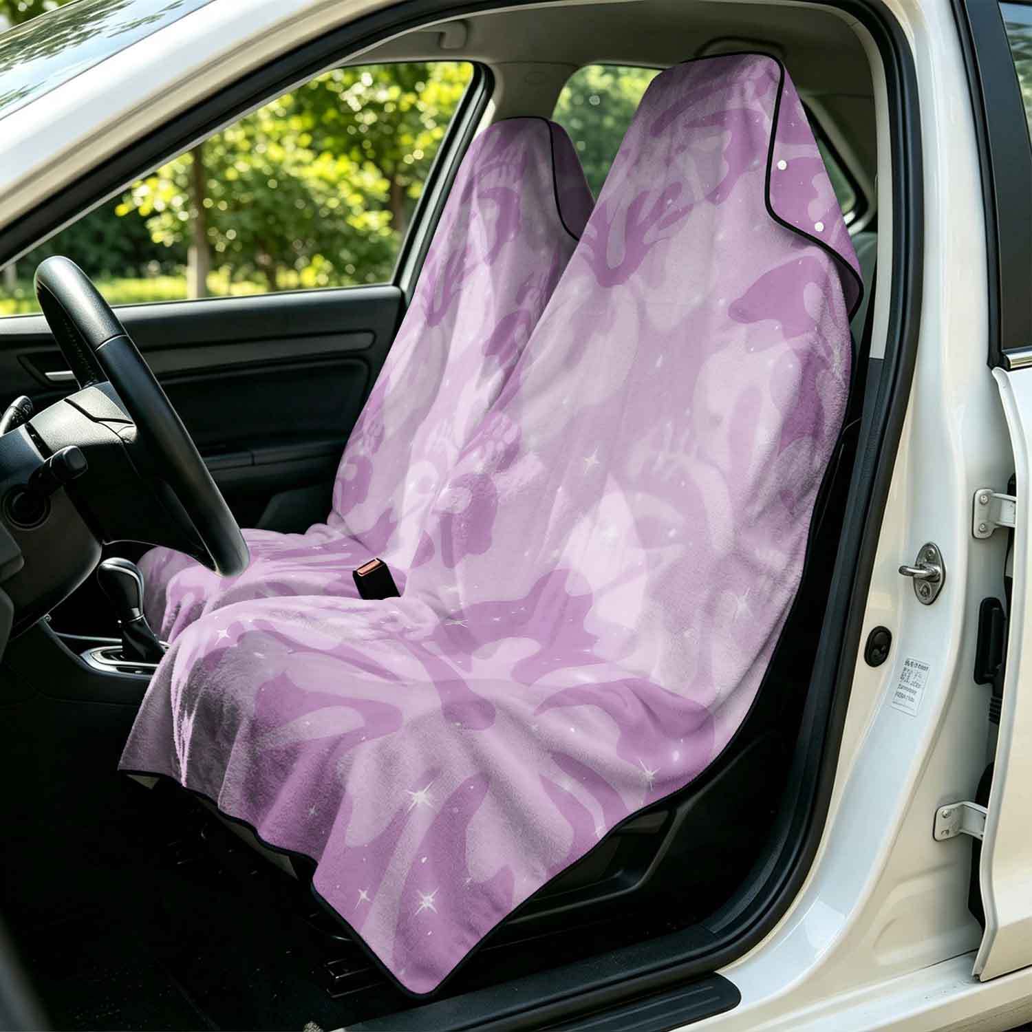 2-piece dual-use car seat cover, ultra-fine fiber, can be used as a beach towel, printed car protective seat cover 13