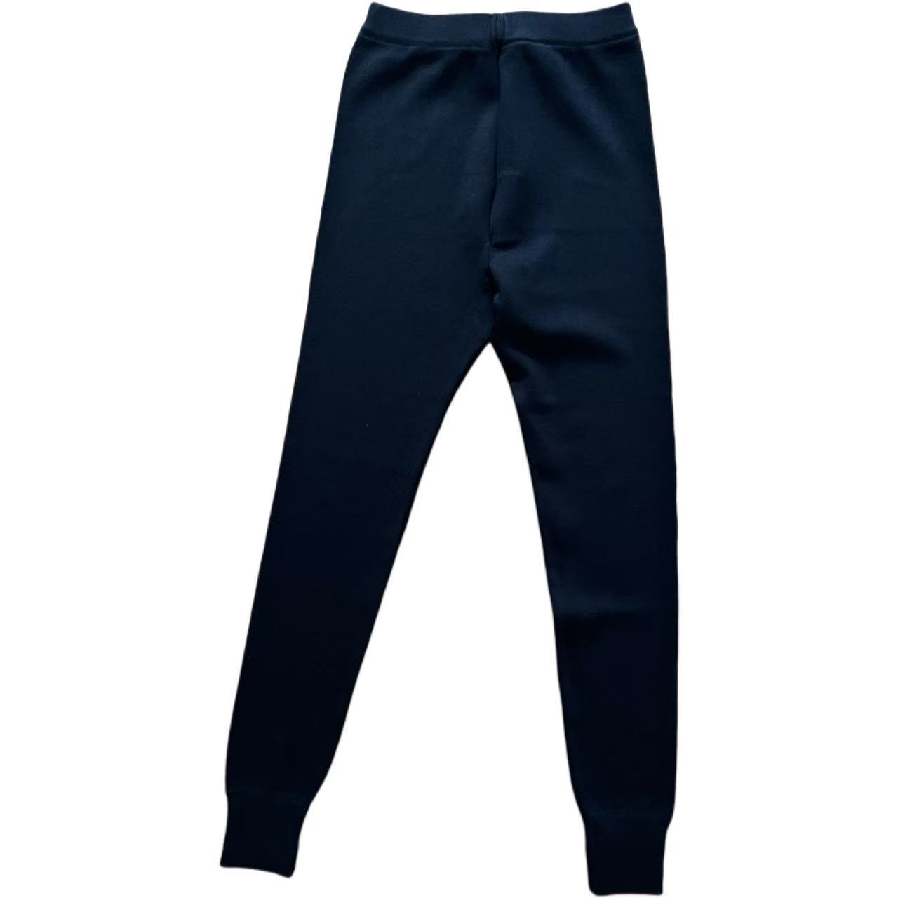 Men's Navy Blue Wool Pants with 30% Wool Content, Warm Wool Pants, Thickened, High Elasticity, Casual Straight-Leg, Loose Fit