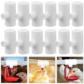 亚马逊跨境爆品加厚带丝饮水器三通管pvc材质自动家禽饮水器配件