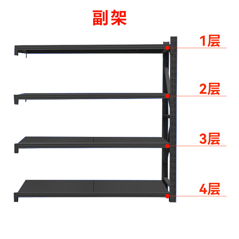 金硕棚倉庫棚黒色倉庫貯蔵式家庭用貯蔵棚電気商卸売り鉄棚重棚棚|undefined