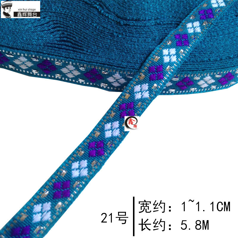 Cinta de Encaje Étnico de 1 cm de Malla Hexagonal y Polietileno para Artesanías