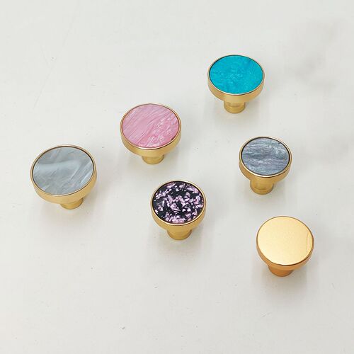 Xintai shell round drawer cabinet door wardrobe handle personalized creative simple shell Nordic single hole small handle