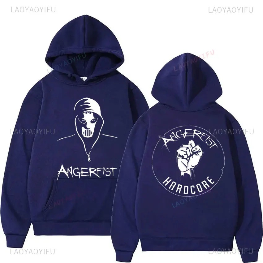 Moda Angerfist Men Hoodies HARDCORE TECHNO MAINSAM GABBA