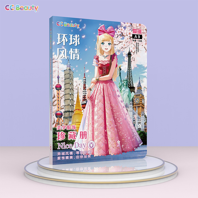 Bebé princesa magnética vestidor pegatinas se puede pegar repetidamente con ropa pegatina libro Niños niña juguete muñeca rompecabezas