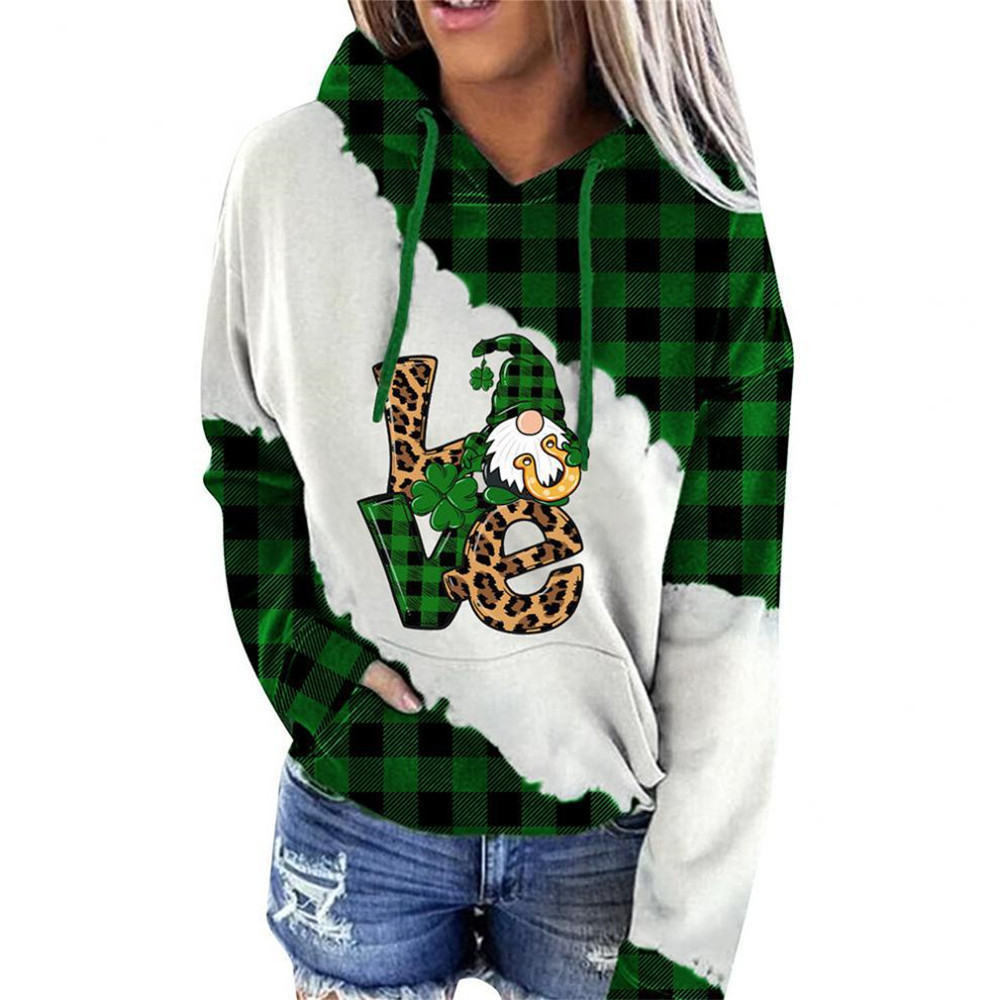 Women's Hoodie Long Sleeve Hoodies & Sweatshirts Printing Fashion Shamrock display picture 5