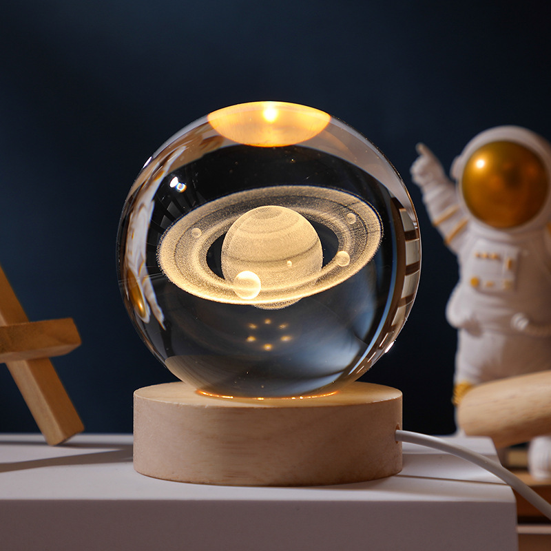 星空テーブルランプ、銀河クリスタルボール、ナイトライト、デスクトップ装飾品、高級感のある誕生日プレゼント、中秋節の贈り物|undefined