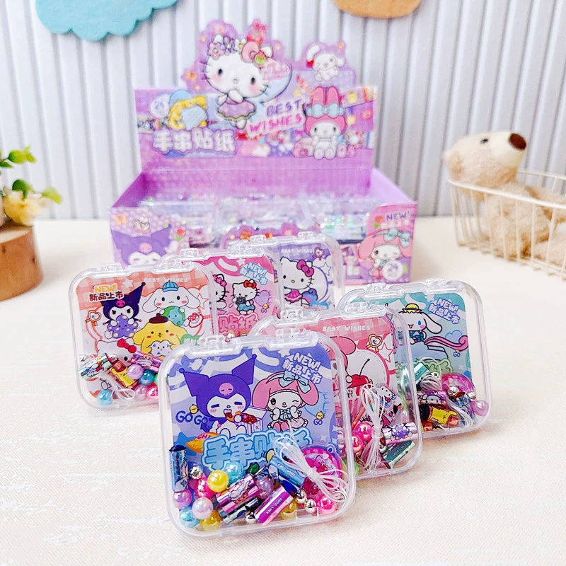 Браслет Sanrio, наклейка на браслет, креативная детская наклейка, лента, браслет, милый браслет ручной работы, материал «сделай сам», упаковка бусин