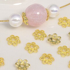 Diy合金の小さい花の托の6mmの麻の点の花の托のビーズの真珠のスペーサーのアクセサリーの部品のメーカーの卸売り