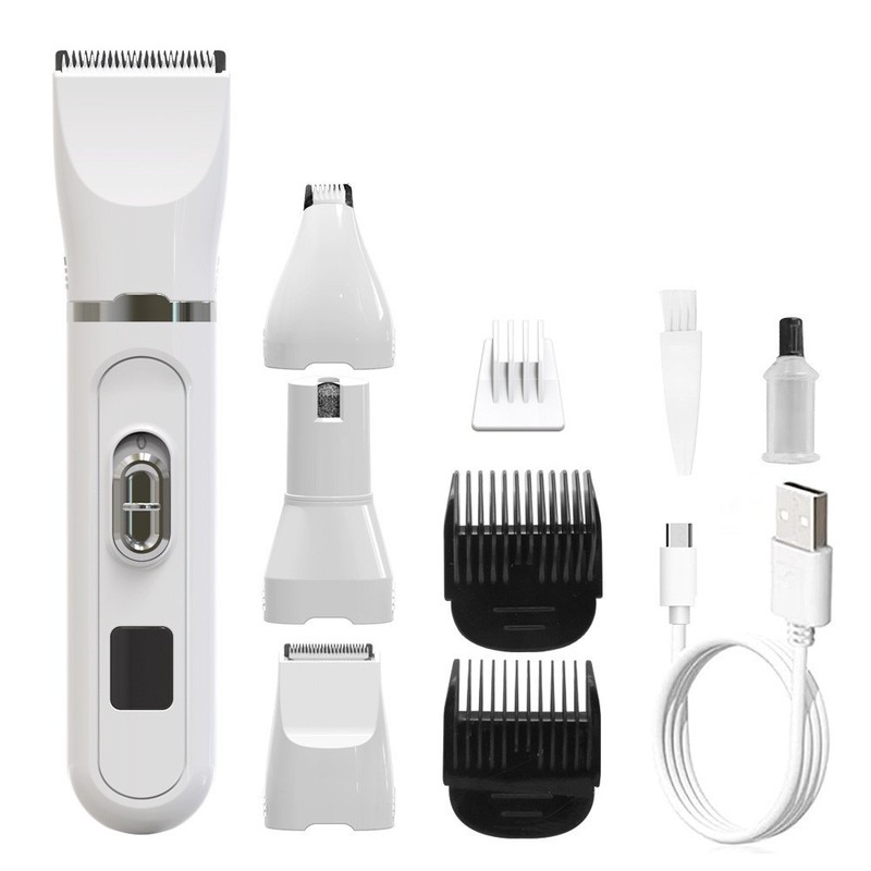 新品四合一ペット電気カット理毛器電動爪磨き器クロスボーダー犬猫ペット足剃り器|undefined