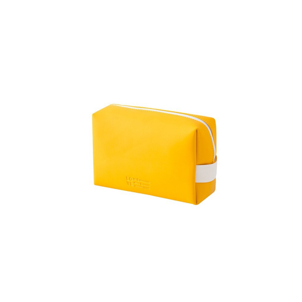 Bolsa de cosméticos de PU estilo coreano con LOGO personalizado, bolsa de aseo de mano estilo ins para mujer, bolsa de almacenamiento impermeable, bolsa de cosméticos portátil